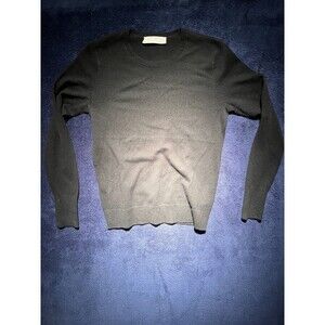 Everlane Cotton Crewneck Sweater Long Sleeve Relaxed Fit Black Size Small